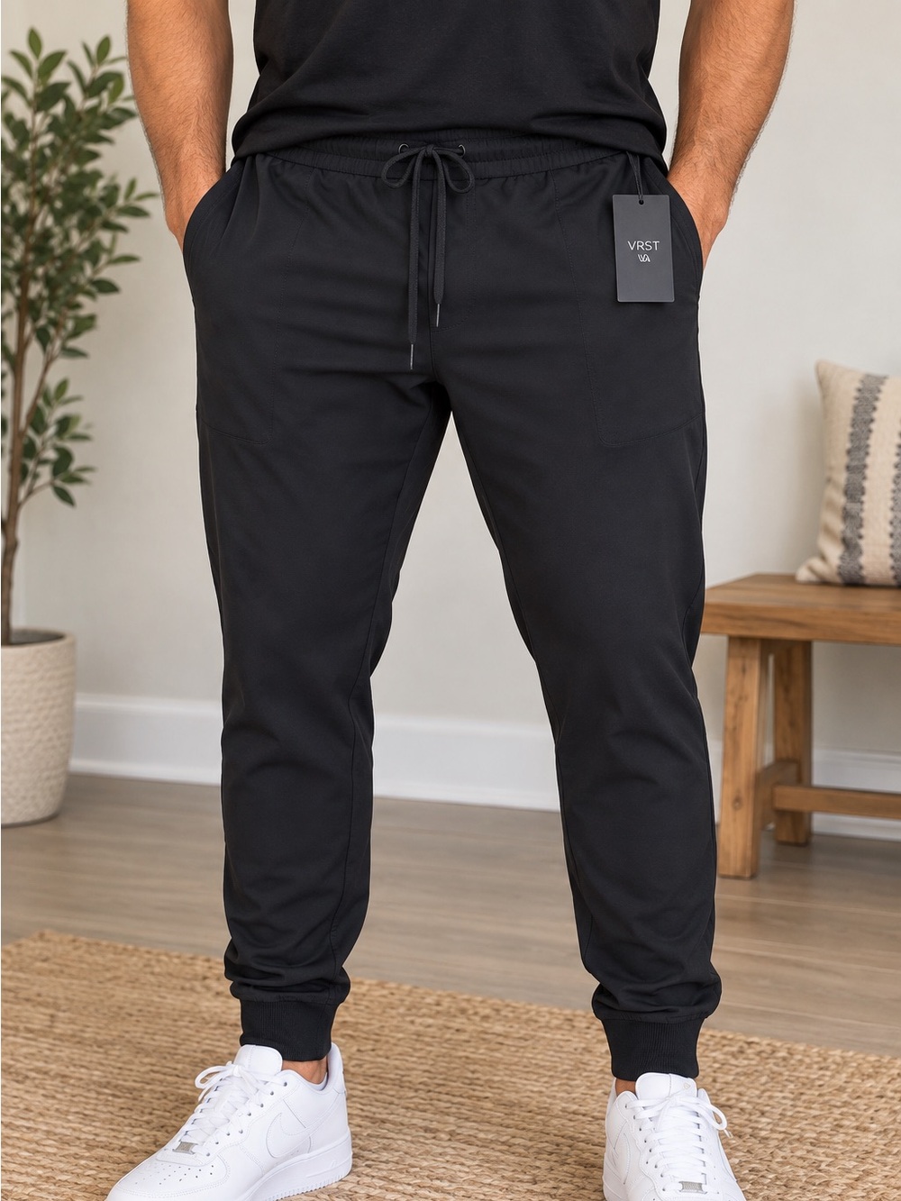 VRST Men’s XXL Black Commuter Jogger Pants Stretch Athletic NWT